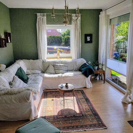Ferienwohnung Haus Papenburg Garten Parkplatz Nordsee Bagian luar foto