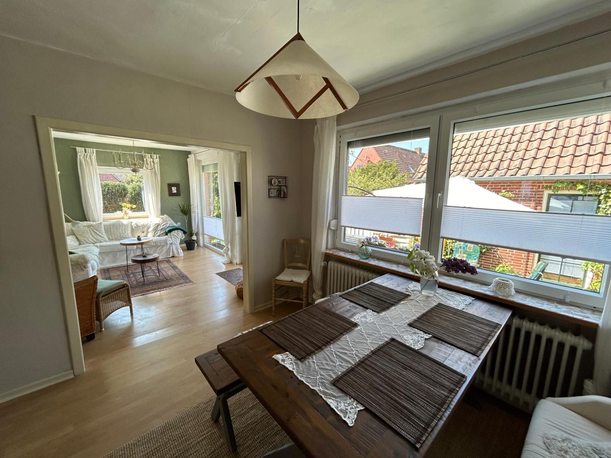 Ferienwohnung Haus Papenburg Garten Parkplatz Nordsee Bagian luar foto