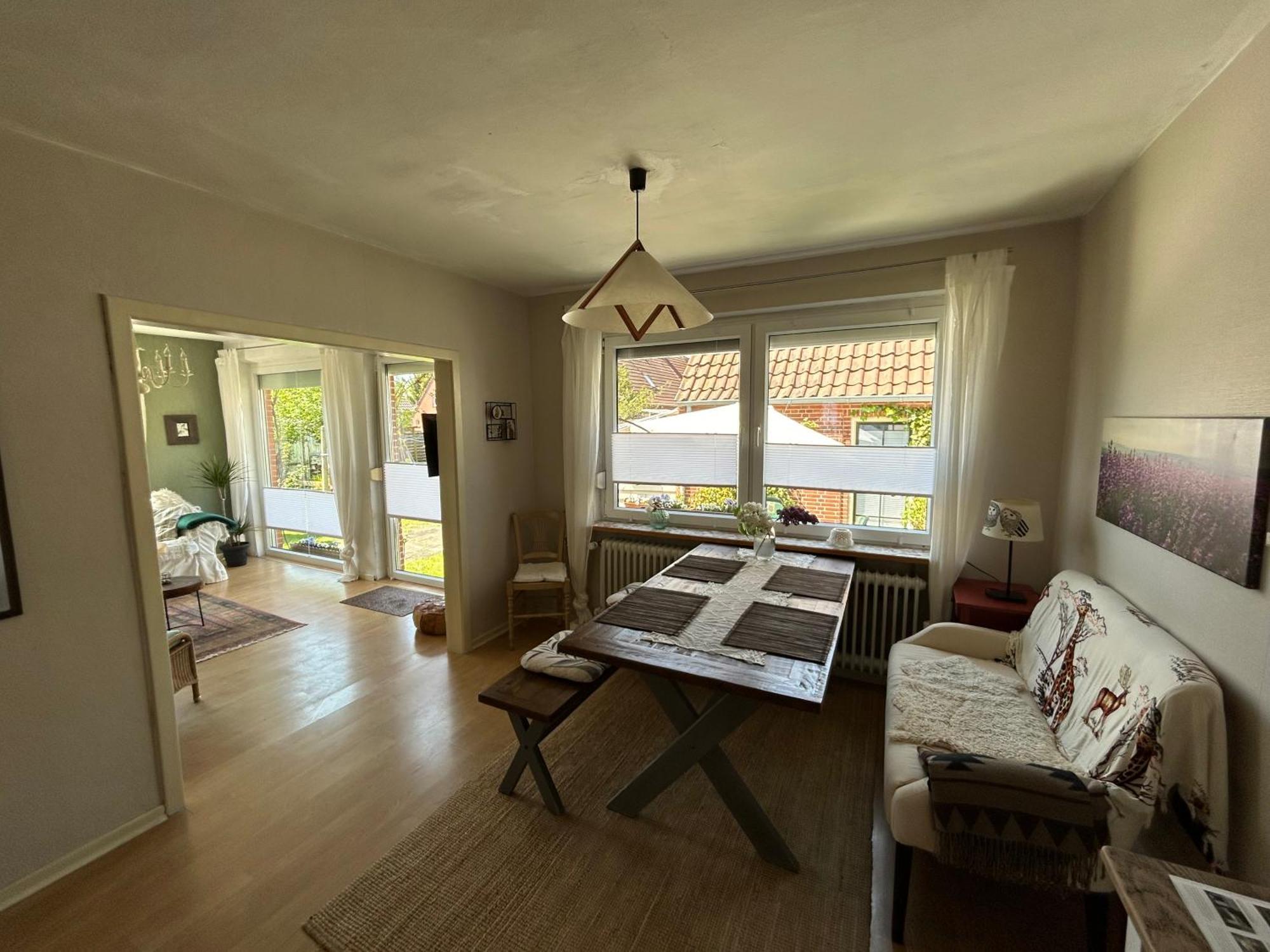 Ferienwohnung Haus Papenburg Garten Parkplatz Nordsee Bagian luar foto